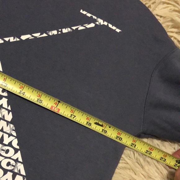 Like New Calvin Klein Sz XS Cropped Sweatshirt-Gray/Blue-Cotton Blend - Picture 10 of 13